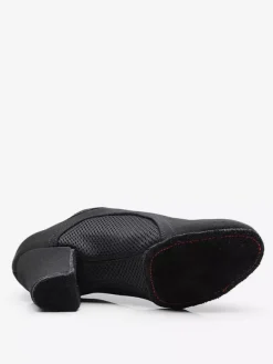 Chaussures de danse latine noires à bout fermé chaussures de danse de salon