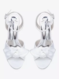 Chaussures de mariage à talons hauts avec n艙ud en satin