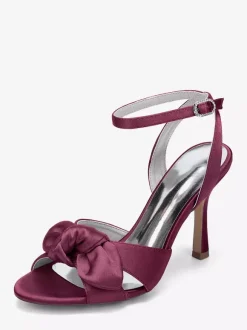 Chaussures de mariage à talons hauts avec n艙ud en satin