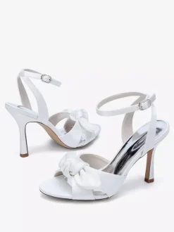 Chaussures de mariage à talons hauts avec n艙ud en satin