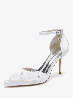 Chaussures de mariage Escarpins de mariée Satin Bout pointu