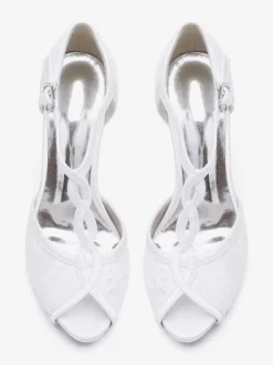 Chaussures de mariage Escarpins de mariée Dentelle Peep Toe Brodé