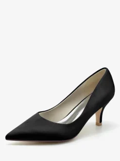 Chaussures de mariage Escarpins de mariée en soie et en satin à bout pointu