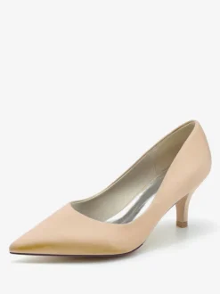 Chaussures de mariage Escarpins de mariée en soie et en satin à bout pointu