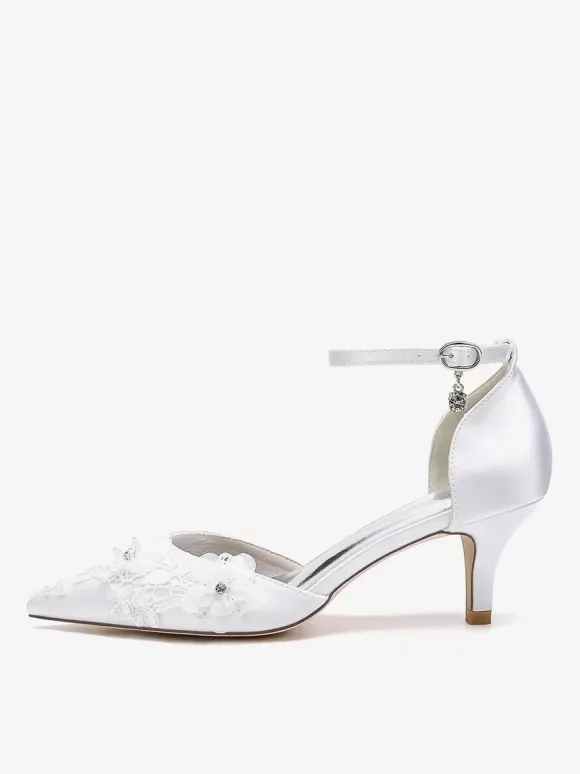 Chaussures de mariage Escarpins de mariée Satin Bout pointu