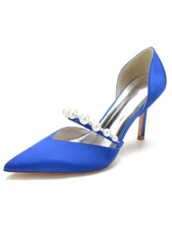Chaussures de Mariage Femme à Talons Hauts avec Bout Pointu Unicolore