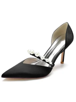 Chaussures de Mariage Femme à Talons Hauts avec Bout Pointu Unicolore