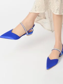 Chaussures de Mariée Femme à Plate avec Bout Pointu Unicolore