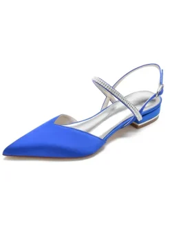 Chaussures de Mariée Femme à Plate avec Bout Pointu Unicolore
