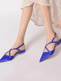Chaussures de Mariée Femme à Plate avec Bout Pointu Unicolore