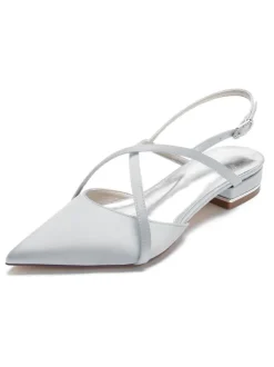 Chaussures de Mariée Femme à Plate avec Bout Pointu Unicolore