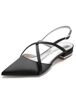 Chaussures de Mariée Femme à Plate avec Bout Pointu Unicolore