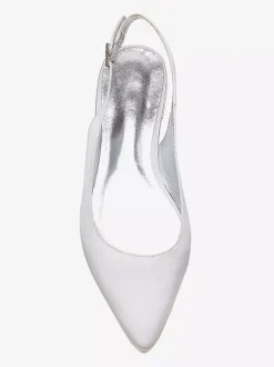 Chaussures de mariée plate blanche en soie de satin chaussures de mariage
