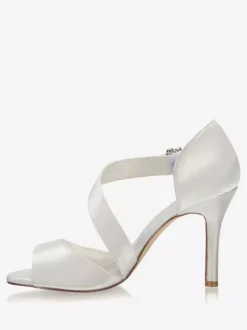 Chaussures de mariée talon haut sandales mariage en satin