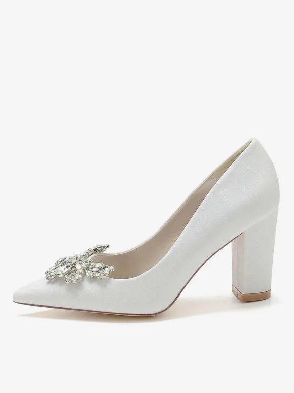 Chaussures de Mariées Femme avec Bout Pointu Unicolore