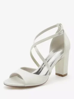 Chaussures de Mariées Femme avec Bout Ouvert Unicolore