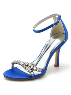 Chaussures de Mariées Femme à Talons Hauts avec Bout Ouvert Unicolore