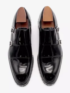 Chaussures de moine pour hommes de retour à l'école rivets en cuir de vache sangle de moine unique pour les occasions formelles chaussures mocassins