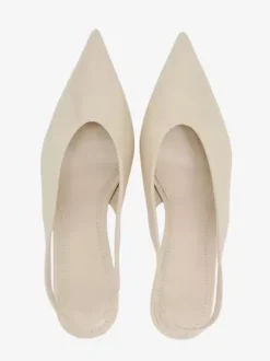 Chaussures Habillées À Bout Pointu Femmes À Bride Arrière Beige