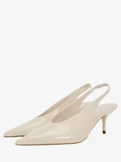 Chaussures Habillées À Bout Pointu Femmes À Bride Arrière Beige