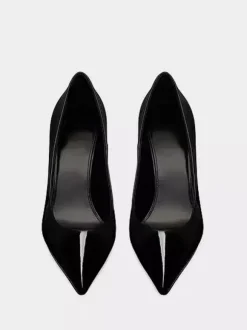 Chaussures habillées bordeaux à talons hauts et bout pointu