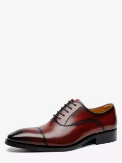 Chaussures habillées en cuir pour hommes chaussures derbies formelles à bout pointu idéales pour le bureau et le bal de promo