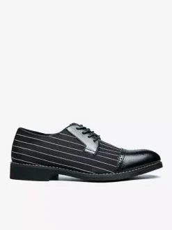 Chaussures habillées pour homme élégantes à bout rond en cuir PU