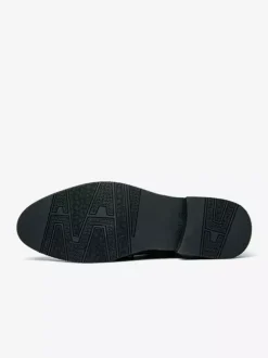 Chaussures habillées pour homme élégantes à bout rond en cuir PU