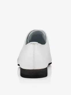 Chaussures habillées pour hommes Oxford blanches à bout carré et à lacets ouverts pour mariage et bal