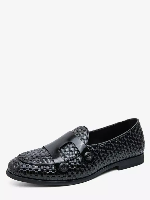 Chaussures habillées pour hommes bout rond à enfiler style monk