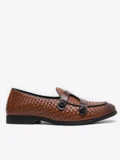 Chaussures habillées pour hommes bout rond à enfiler style monk