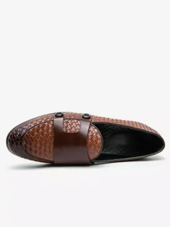 Chaussures habillées pour hommes bout rond à enfiler style monk