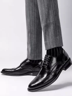 Chaussures habillées pour hommes chaussures Oxford classiques à lacets et bout golf