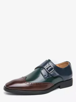Chaussures habillées pour hommes à boucle et bout rond