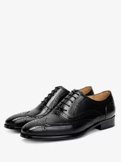 Chaussures habillées pour homme chaussures de mariage formelles en cuir à bout carré de qualité