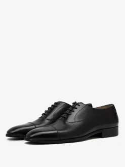 Chaussures habillées pour hommes chaussures derby à bout rond en cuir de vache chaussures de bal de mariage