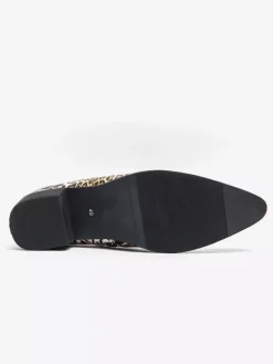 Chaussures habillées pour hommes à bout pointu et talon compensé léopard