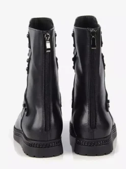 Chaussures Homme Bottes de Travail Bottines Cuir de Vachette Chic Noir Verni