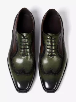 Chaussures Oxford à bout pointu pour hommes style britannique en cuir véritable