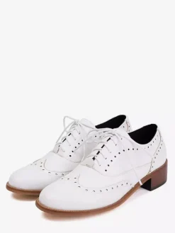 Chaussures Oxford pour femmes bout rond lacets décontractées