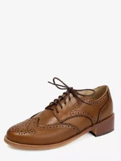 Chaussures Oxford pour femmes bout rond lacets décontractées