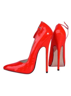 Chaussures sexy blanc bout pointu talon aiguille pompes à bride à la cheville femmes talons hauts