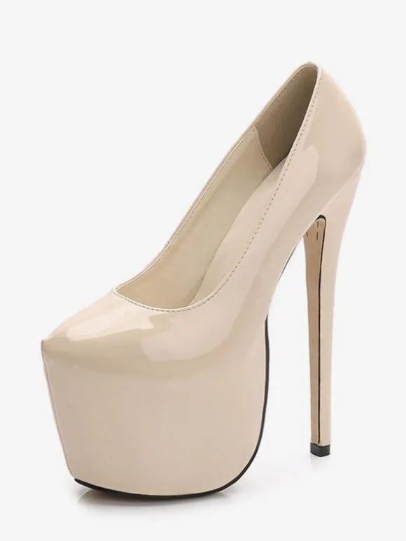 Chaussures sexy femme talon haut plateforme rouge