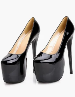 Chaussures sexy femme talon haut plateforme rouge