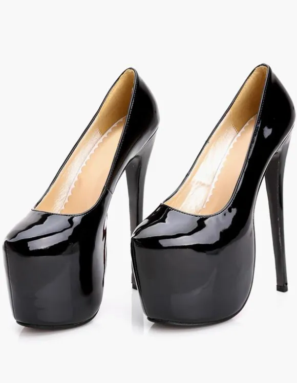 Chaussures sexy femme talon haut plateforme rouge