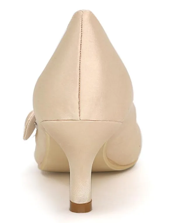 Chaussures vintage mariée talon bas