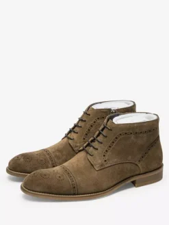 Chaussures Chaussures Homme Bottes de Travail Bottes Homme Cuir Chic Kaki