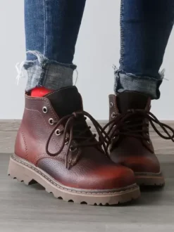 Chaussures Chaussures Homme Bottes de Travail Bottes Homme Cuir de Vachette Chic Noir