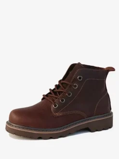Chaussures Chaussures Homme Bottes de Travail Bottes Homme Cuir de Vachette Chic Noir
