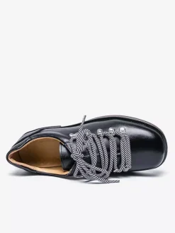 Chaussures décontractées marron pour hommes bout rond à lacets